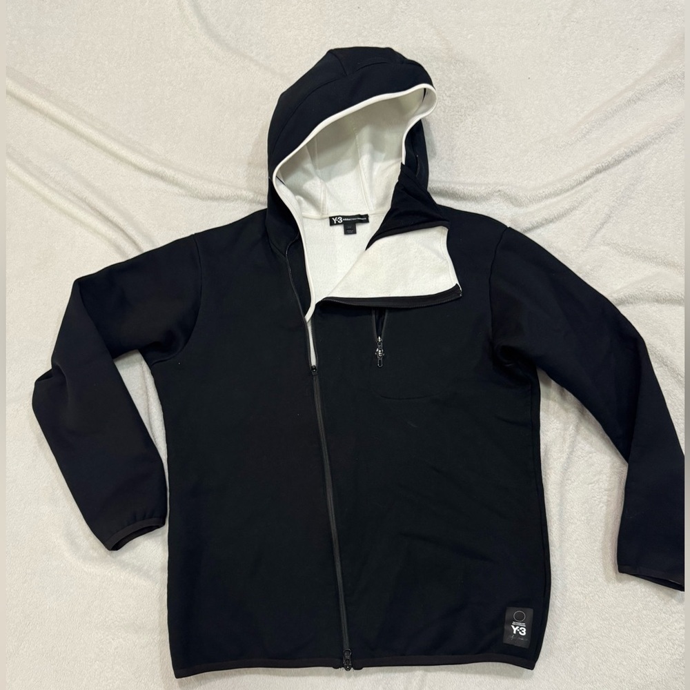 Rare Black Y-3 Adidas Fleece Zipper Hoodie